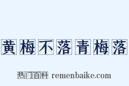 黄梅不落青梅落是什么意思的图片